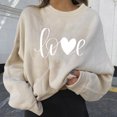 thumbnail image 2 of Ketyyh-chn99 Chandail Sans Manches pour Femmes à Manches Longues, Col Rond, Tunique Ligne A, Blouse Beige, 2TG, 2 of 4