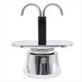 thumbnail image 1 of Moka Pot Double Head Stainless Steel Mocha Coffee Pot Italian DIY Conduit Coffee Maker Moka Coffee Maker Kitchen Tool,1 x Moka Pot, 1 of 7