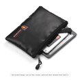 thumbnail image 2 of walmeck Fireproof Document Bag Silicone Coated Fiberglass Money Bag Pouch Holder Water Fire Resistant with Zipper Closure Storage for File Jewelry Valuables, Small Size, 2 of 7