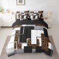 thumbnail image 2 of YST 7 Piece Brown Leopard Print Bedding Set, Safari Cheetah Bed In A Bag, King, 2 of 5