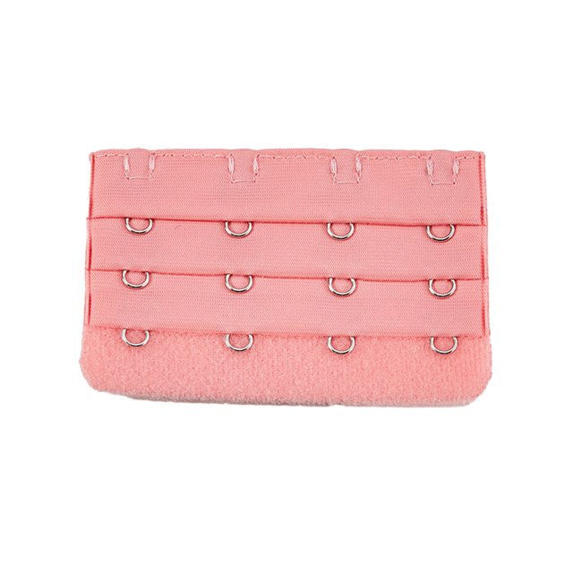 Baohd Extension Strap Bra Extenders Buckle 4 Hook Breathable Practical Accessories Adjustable Replacement 3 Rows Underwear cream pink
