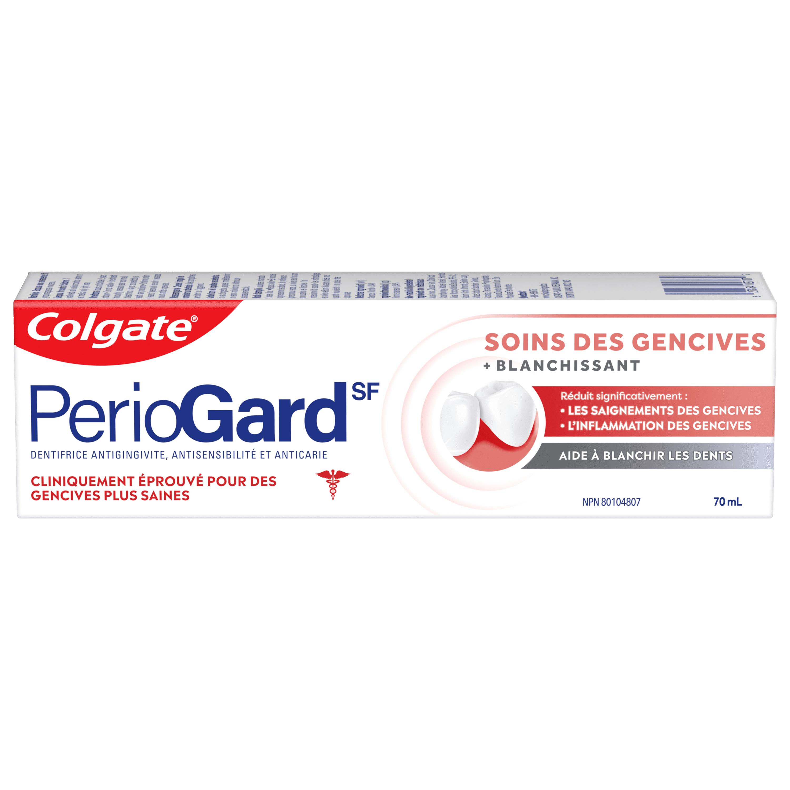 Dentifrice blanchissant Colgate PerioGard SF Gum Care Plus, 70 mL