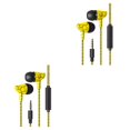 thumbnail image 2 of maskred Phone Music Wired Earphone In -ear Wire Control Cellphone 3 .5mm Plug Earbuds Headset Yellow 2Set, 2 of 6