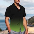 thumbnail image 4 of Pisexur Shirts for Man T Hommes Mode Décontractée Col Rabattu Imprimé Manches Courtes Chemise Boutonnée Blouse Vert Armée, Chemises de Golf Hommes & Chemises Hommes, 4 of 7
