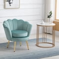thumbnail image 2 of HOMCOM Modern Accent Chair Velvet Fabric Leisure Club Chair with Gold Legs, 2 of 10