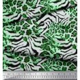 thumbnail image 3 of Soimoi Green Cotton Poplin Fabric Leopard & Wild Animal Skin Print Sewing Fabric BTY 56 Inch Wide, 3 of 3