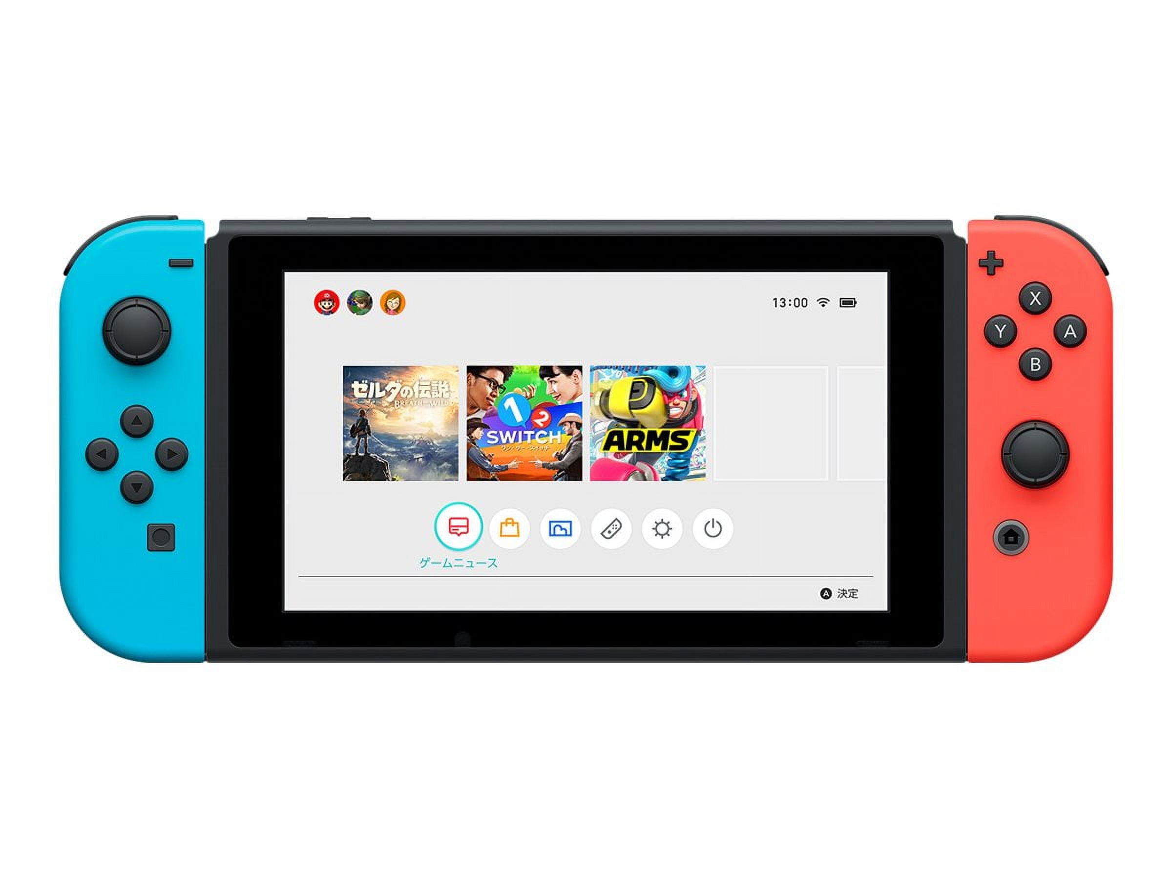 Nintendo Switch with Neon Blue and Neon Red Joy-Con - Game console