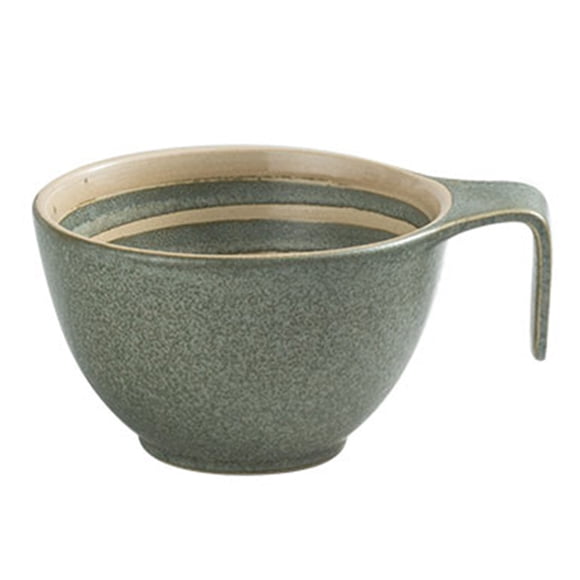 Qeeadeea Bouillon Cups, French Onion Soup Bowls With Handles, French Onion Soup Crocks Oven Safe, Microwave Soup Bowl, Soup Mug-Green350ml