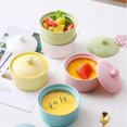 thumbnail image 4 of SAYDY 4 Oz Ramekin Bowls with Lids, for Creme Brulee Souffle, Porcelain Ramekins for Baking, Classic Style Ramekins Bowls,White, 4 of 7