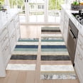 thumbnail image 4 of EGNMCR Kitchen Mat 2pcs Kitchen Rugs Cushioned Kitchen Mats For Floor Non Slip Standing Desk MatWaterproofing Kitchen Rug Set Washable For Kitche Floor Office Polyester kitchen mats, 4 of 6