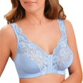 thumbnail image 2 of CHUANK Soutien-Gorge Léger Longue Sans Armatures en Dentelle Pure Comfort pour Femmes, Convertible, Noir, 2X-grande, 2 of 4