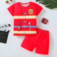 thumbnail image 2 of MIASHUI Toddler Baby Boy Print Short Sleeve Shirt Shorts Suits 2Pcs Outfit Set Summer Clothes,Red,5-6 Years, 2 of 3