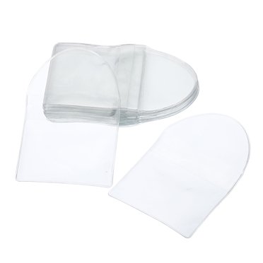 Uxcell 3.2" x 3.2" Coin Sleeves Holders Pocket Coin Flip Single Coin Protector Pouch, Clear 25 Pack