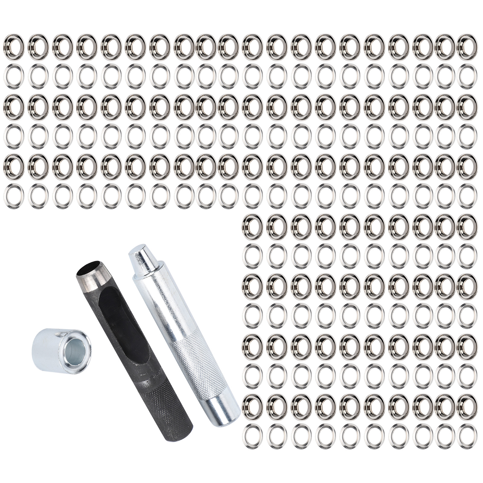 Grommets Eyelets,100 Set Grommet Tool Grommet Setting Set Grommet Tool Kit Time-Tested Durability