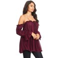 thumbnail image 3 of Women Renaissance Off Shoulder Top Costumes Blouse Boho Peasant Shirt, 3 of 5