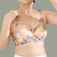 thumbnail image 4 of Kcodviy Women's Thin Underwired Mesh Woman's Bras Printed Vest Style Unbuttoned Bras Bulk Comfortable Beautiful Back Bra, 4 of 4