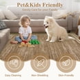 thumbnail image 4 of Scalloped Modern Abstract Rug 5x7 Washable Rug for Bedroom, Non-Slip Non-Shedding Soft Living Room Rug, Minimalist Scalloped Low-Pile Throw Carpet for Dining Room Home Office, Brown, 4 of 9