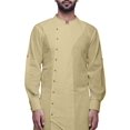 thumbnail image 4 of Atasi Kurta Boutonné en Coton Flex pour Hommes, Tenue Estivale Décontractée, Kurtas-Xxx-Grand, 4 of 6