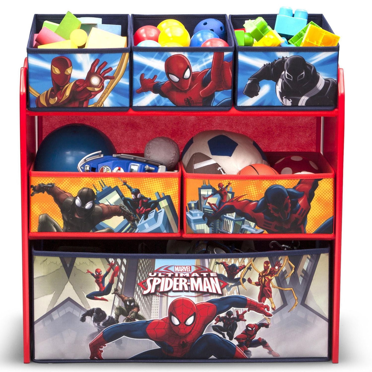 Organiseur pour rangement des jouets Marvel Spider-Man par Delta Children