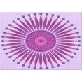 thumbnail image 1 of Ahgly Tapis Rectangulaire Lavable en Machine Intérieur Transitionnel Fleur Rose, 5 Pieds x 8 Pieds, 1 of 7
