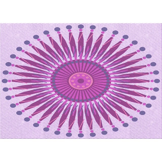 Ahgly Tapis Rectangulaire Lavable en Machine Intérieur Transitionnel Fleur Rose, 5 Pieds x 8 Pieds