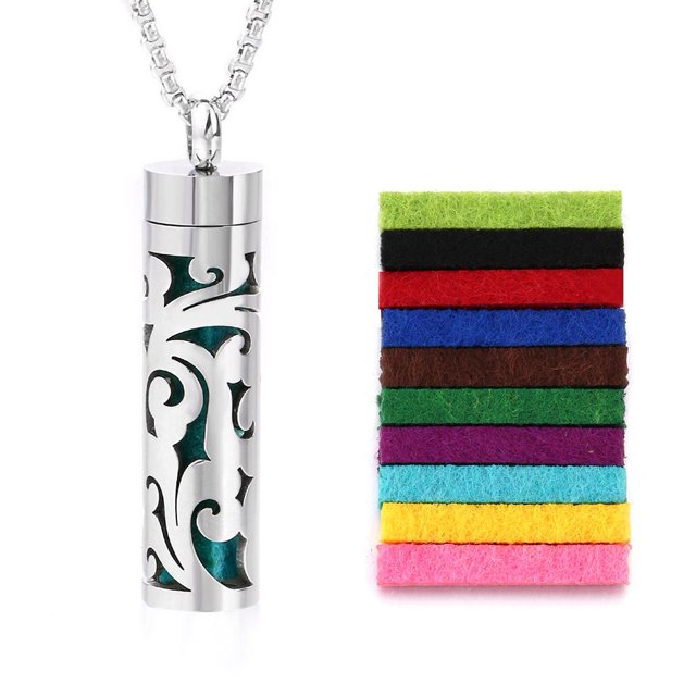 2025 New Aromatherapy Jewelry Necklaces Essential Oil Diffuser Necklace Stainless Necklace Perfume Steel Locket Open Scent W6T7