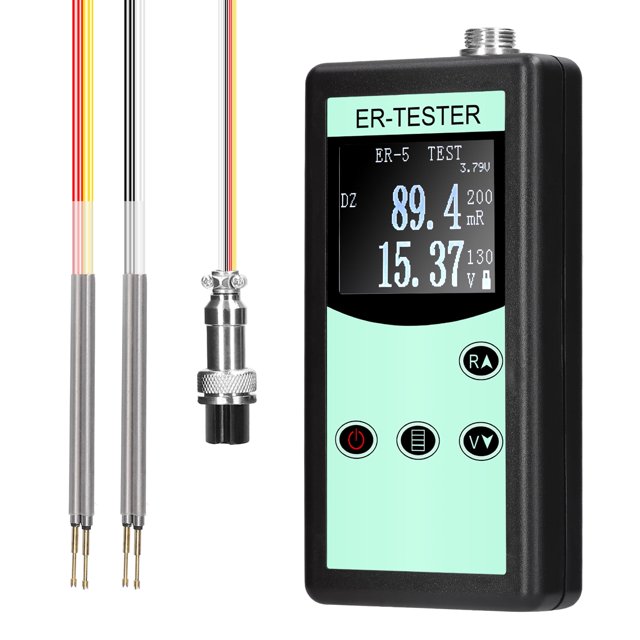 Labymos Testeur de Résistance Interne à Batterie Portatif à Quatre Fils 130V 5Mω-200ω Testeur de Résistance Interne à Tension de Batterie Multifonction