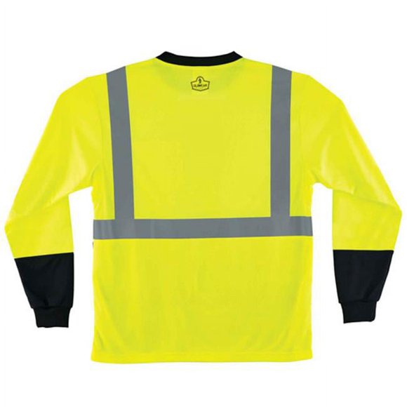 GloWear 22706 Type R Classe 2 Noir Bas devant T-Shirt à Manches Longues, Lime - 2TG