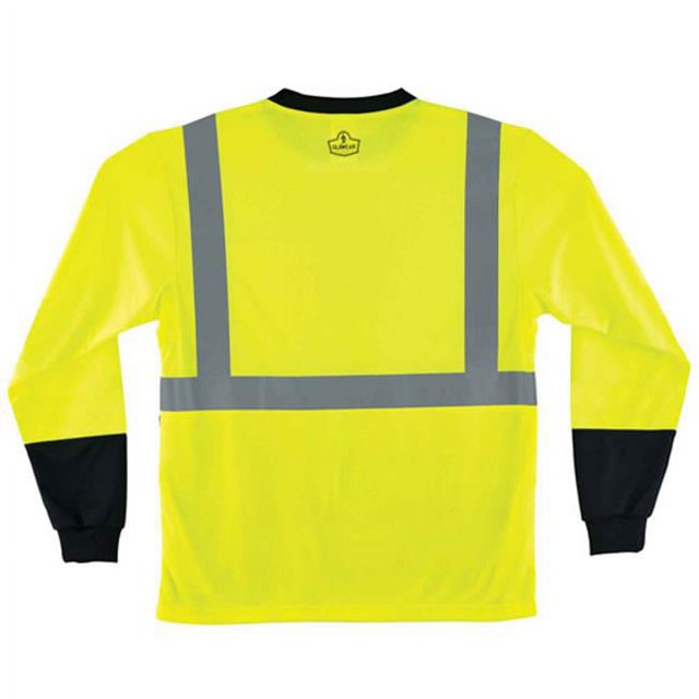 GloWear 22706 Type R Classe 2 Noir Bas devant T-Shirt à Manches Longues, Lime - 2TG