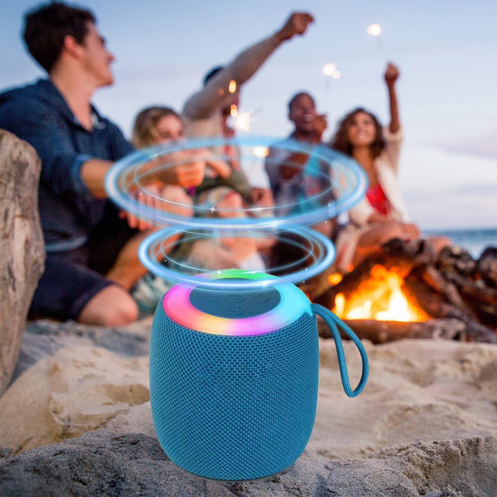 ZZkhGO Wireless Bluetooth Speaker, Portable Mini Subwoofer for Outdoor Car Desktop, Heavy Bass Small Speaker for Home Travel Pocket