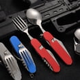 thumbnail image 2 of Compact Multi-Functional Outdoor Tool with Detachable Aluminum Handle - Swiss Crafted Foldable Knife for Camping, Hiking & Travel, Ideal Fruit Cutter and Practical Gift for Outdoor Enthusiasts (Steel, 2 of 5