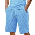 thumbnail image 1 of hotojiny Mens Athletic Shorts with Pockets Solid Drawstring Wide Leg Textured Short Pants Casual Breathable Golf Workout Beach Shorts, 1 of 6