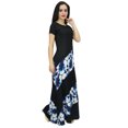 thumbnail image 3 of Bimba Robe Longue Maxi pour Femme Imprimé Shibori en Rayonne Été Boho Vacances-18, 3 of 7