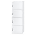 thumbnail image 1 of Hodedah Armoire de Rangement Polyvalente Fermée à 4 Portes pour la Maison/le Bureau, Blanc, 1 of 2