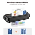 thumbnail image 3 of Bonsaii Paper Shredder for Home Use, 6 Sheet Strip Cut Small Paper Shredder Without Basket for Home Office, Portable Shredder Extendable Arm Design with Overheat Protecti, 3 of 8