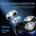 thumbnail image 4 of Sejoy Men's Electric Shaver Razor for Men Face,Beard Trimmer,Portable Electric Rotary Shaver, 2 in 1 3 Head 4D Cordless Rechargeable,with Pop-Up Trimmer, Washable,Use for Home Travel,Royal Blue, 4 of 10