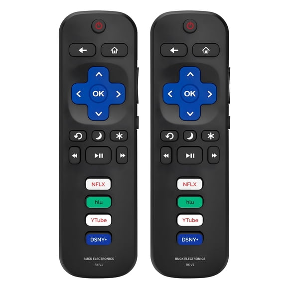 Replacement Remote Control for Roku Player (RK-H2) - Compatible with Roku Express, Premiere, Box, Player & Roku 1/2/3/4, Easy Setup, Shortcut Keys, 1 Pack (Not for Roku Stick/TVs)