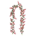 thumbnail image 2 of TopLLC Décoration de Noël Guirlandes Suspendues en Rotin Artificiel de Noël avec Baies Rouges pour Escaliers Cheminée Murale Manteau Intérieur Extérieur Décor Halloween Maple Leaf Vine, 2 of 6