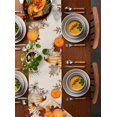 thumbnail image 4 of Thanksgiving Fall Table Runner 108 Inches Long, Pumpkins Autumn Maple Leaves Cotton Linen Kitchen Dinner Table Runners, Farmhouse Burlap Tablerunner for Thanksgiving/Dresser/Dining/Party/Wedding Decor, 4 of 6