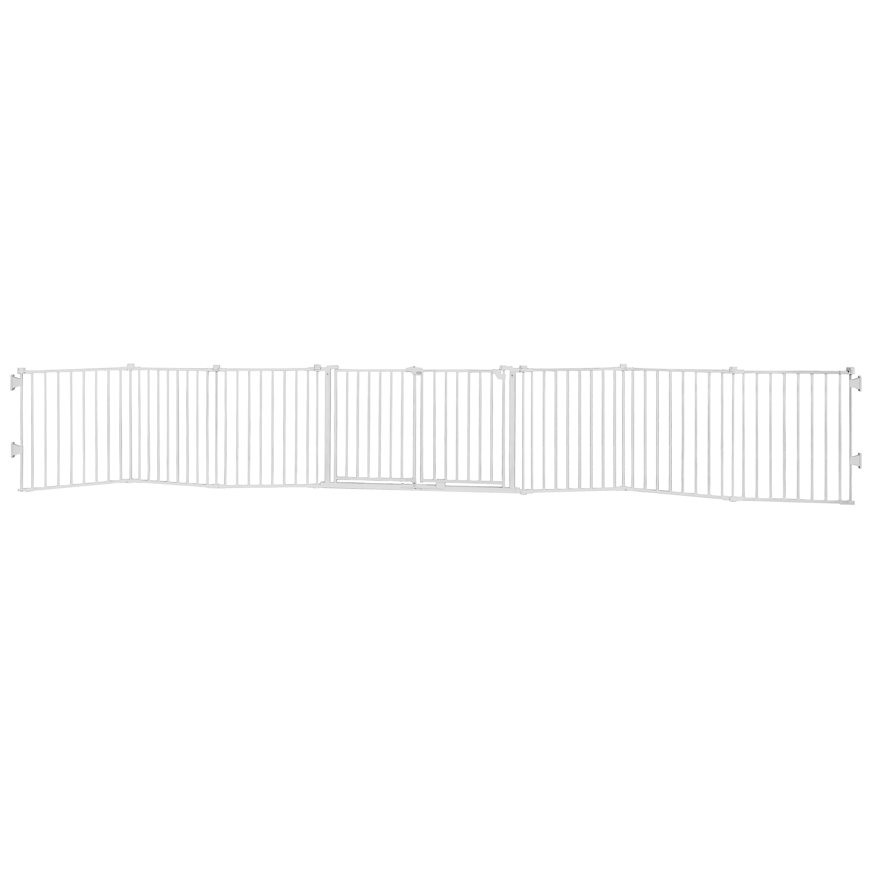 Regalo 192-Inch Double Door Super Wide Gate and Adjustable 8-Panel Play Yard, White
