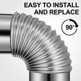 thumbnail image 2 of Wood Stove Flue Stainless Steel Chimney Exhaust Rustproof Elbow Exhaust, 2 of 8