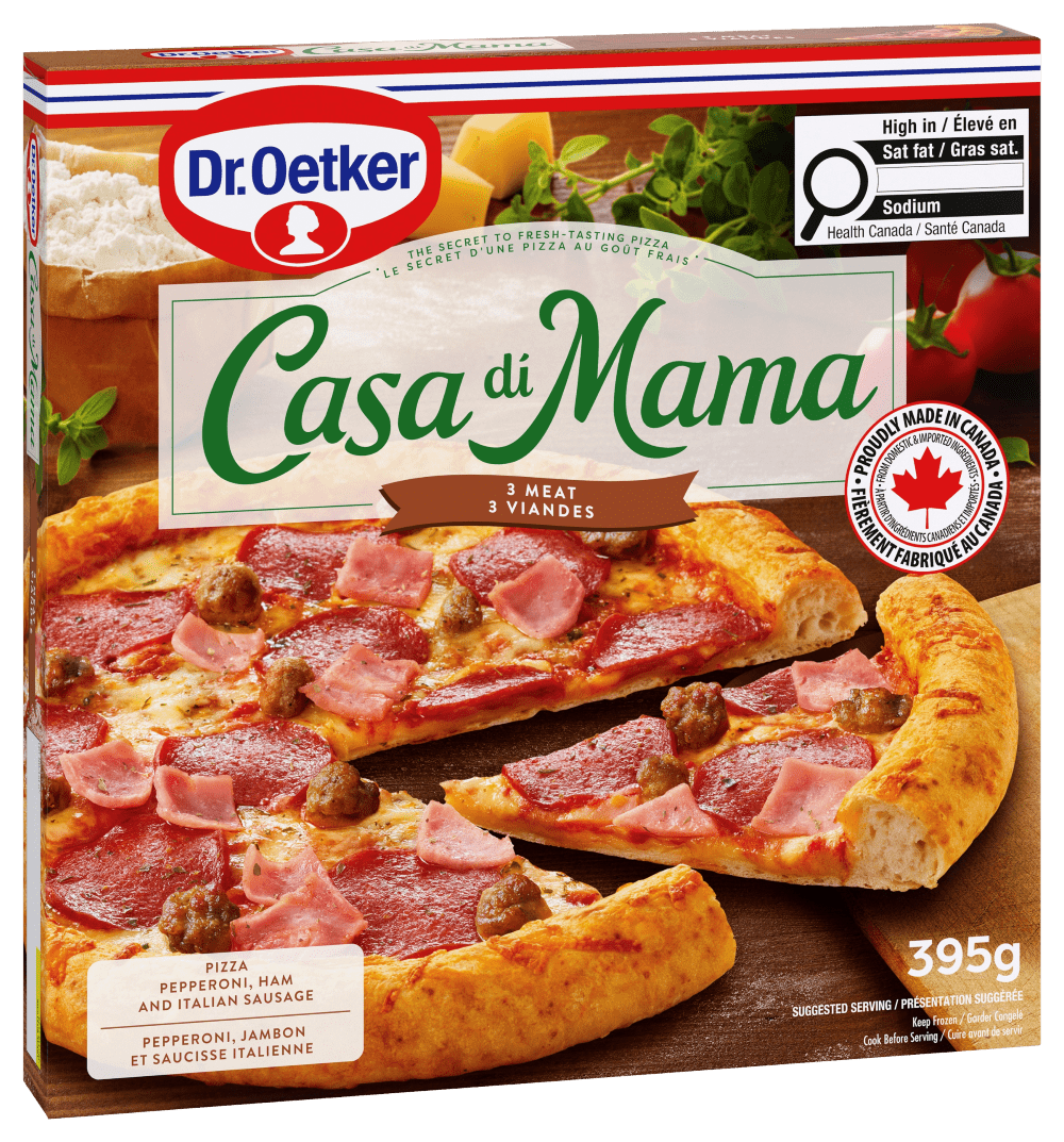 Dr. Oetker Casa di Mama 3 Meat Pizza, 395 g