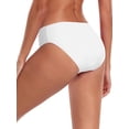thumbnail image 3 of Ocean Blues Women's Full Coverage Bikini Bottom Mid Rise Ruched Sides Swim Bottoms White Size 2X-Large, 3 of 7