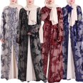 thumbnail image 2 of Women Embroidered Sequins Muslim Dress Abaya Islamic Jilbab Cardigan Long Robe, 2 of 8