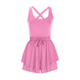 thumbnail image 5 of Kaemgyyd Womens Workout Rompers Stretchy Sleeveless Athletic Running One-Piece Outfit Fashion Drawstring Halter Gym Yoga Jumpsuits, 5 of 5
