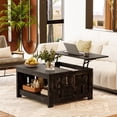 thumbnail image 2 of GUNAITO Lift Top Coffee Table with Storage Cabinet and 2 Compartments for Living Room, Black, 31.5''Hx31.5''W in, 2 of 8