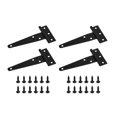 thumbnail image 1 of 4pcs Heavy Duty T Hinges for Outdoor Use Galvanized Iron Mounting Screws, 1 of 9