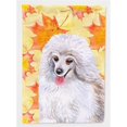 thumbnail image 1 of Carolines Treasures BB9944GF Medium White Poodle Fall Flag - Garden Size, 1 of 3