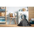 thumbnail image 2 of Ahgly Tapis d'Intérieur Lavable en Machine Carré Noir Charbon, 6 Pieds Carré, 2 of 7
