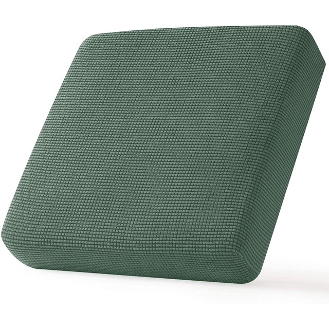 CHUN YI 1 Piece Cushion Cover Spandex Stretch Textured Grid Box Cushion Seat Slipcover